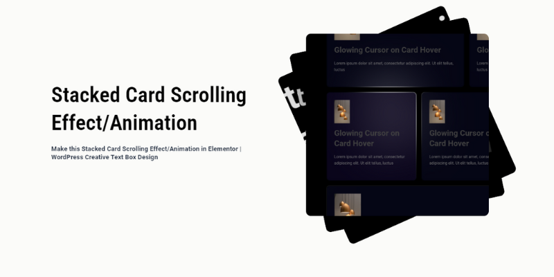 Stacked Card Scrolling Effect/Animation – Elementor Design Template